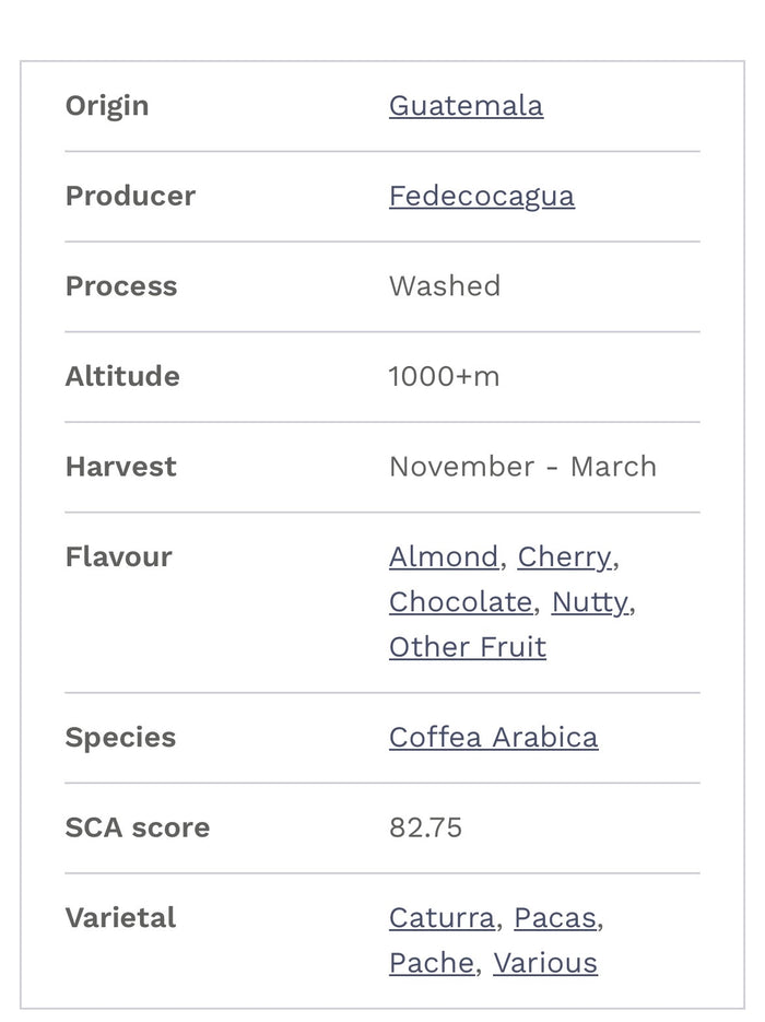 Guatemala SHB Single Origin Coffee - Beans or Ground 200gr
